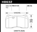 Hawk 2007-2015 Volkswagen Tourareg Base V6 V6-Sport TDI HPS 5.0 Performance Rear Brake Pads Hot on Sale