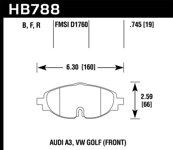 Hawk 15-17 VW Golf   Audi A3 A3 Quattro HP+ Street Front Brake Pads Sale