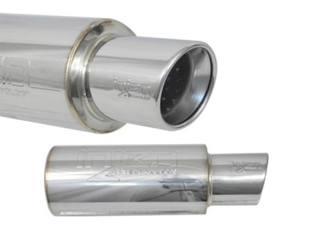 Injen 2 3 8 Universal Muffler w Stainless Steel resonated rolled tip (Injen embossed logo) on Sale