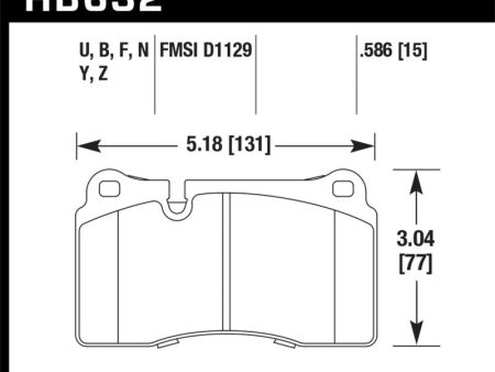 Hawk 06-10 VW Touareg Front   09-11 Corvette Z06 ZR-1 (w Carbon Ceramic Brake Package and Iron rotor Fashion