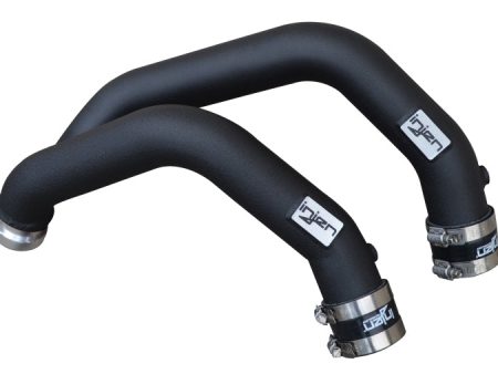 Injen 15-16 BMW M3(F80) M4 (F82 83) 3.0L L6 Twin Turbo 2PC Aluminum Int. Charge Pipe - Wrinkle Black Online Hot Sale