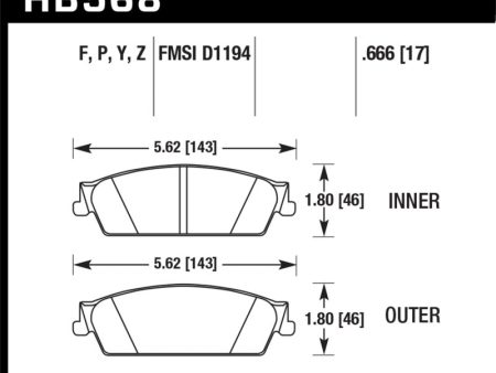 Hawk 07-14 Cadillac Escalade   EXT   ESV HPS 5.0 Rear Brake Pads Hot on Sale