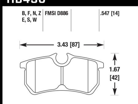 Hawk 00-07 Ford Focus DTC30 Rear Race Brake Pads For Sale