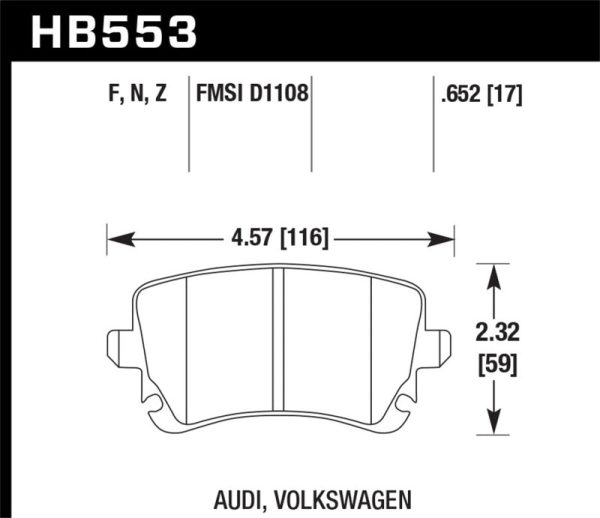 Hawk 07-11 Audi S6 HPS 5.0 Rear Brake Pads Sale