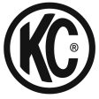 KC HiLiTES 6in. Round Hard Cover for Daylighter SlimLite Pro-Sport (Single) - Black w White KC Logo For Sale