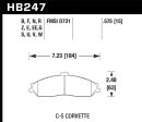 Hawk 97-13 Chevy Corvette Performance HT-10 Compound Front Brake Pads Hot on Sale