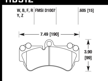 Hawk 04 Volkswagen Touareg Performance Ceramic Street Front Brake Pads Hot on Sale