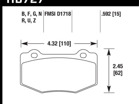 Hawk 14-15 Chevrolet Corvette Stingray Z51 (w  J55 Brake Package) HP+ Street Rear Brake Pads Discount