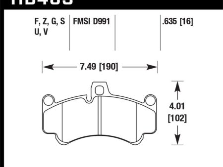 Hawk 2013 Porsche 911 Turbo S HPS 5.0 Front Brake Pads For Cheap