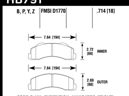 Hawk 14-16 Ford F-150 LTS Street Front Brake Pads Supply