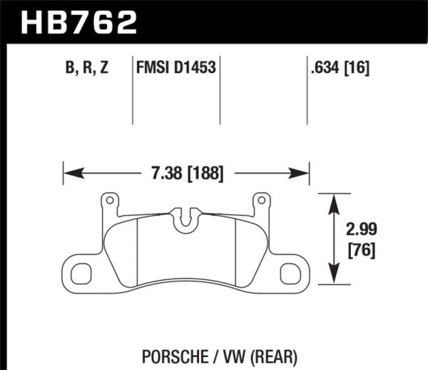 Hawk 11-17 Porsche Cayenne   11-16 VW Touareg Performance Ceramic Street Rear Brake Pads Hot on Sale