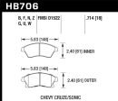 Hawk 11-12 Chevy Cruze Eco LS 1LT 2LT LTZ   12 Sonic LS LT LTZ DTC-60 Front Race Brake Pads on Sale