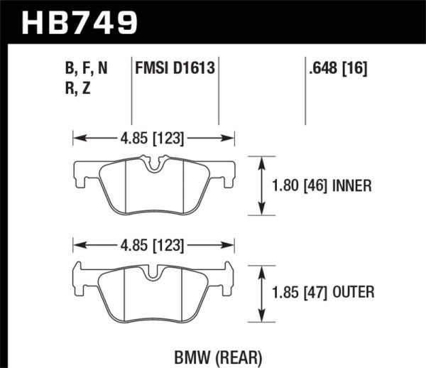 Hawk 13-14 BMW 328i 328i xDrive   2014 428i 428i xDrive HP Plus Rear Brake Pads Fashion