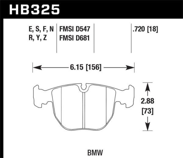 Hawk 01-03 BMW 530I 3.0L   97-03 BMW 540I 4.4L   96-01 740I 4.4L   00-03 M5 5.0L   01-06 M5 3.0L 4.4 For Cheap