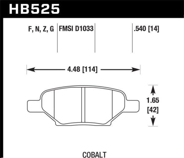 Hawk 05-10 Chevrolet Cobalt SS   07-10 Pontiac G5   05-10 Pontiac G6 DTC-60 Race Rear Brake Pads Fashion