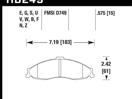 Hawk 1998-2002 Chevrolet Camaro SS 5.7 HPS 5.0 Front Brake Pads Supply