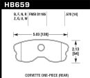 Hawk 06-13 Chevrolet Corvette Z06 DTC-30 Race Rear Brake Pads (One Piece) on Sale