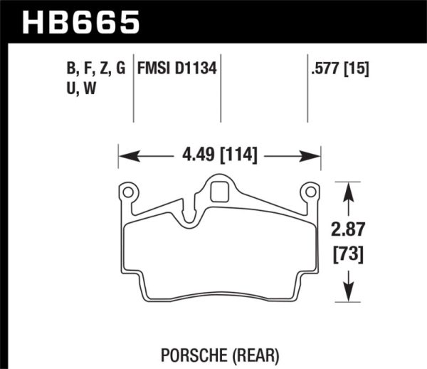 Hawk 2014-2015 Porsche Cayman Performance Ceramic Street Rear Brake Pads Online Hot Sale