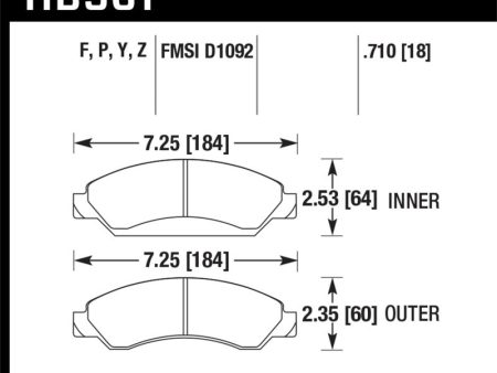 Hawk 07 Chevy Tahoe   07 GMC Yukon HPS 5.0 Front Brake Pads on Sale