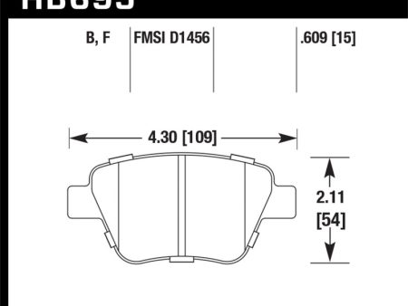 Hawk 2011-2013 Audi A3 Except TDI HPS 5.0 Rear Brake Pads For Cheap