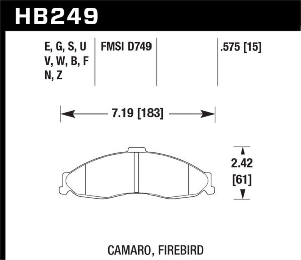 Hawk 98-02 Chevy Camaro   98-02 Pontiac Firebird Race DTC-30 Front Brake Pads Fashion