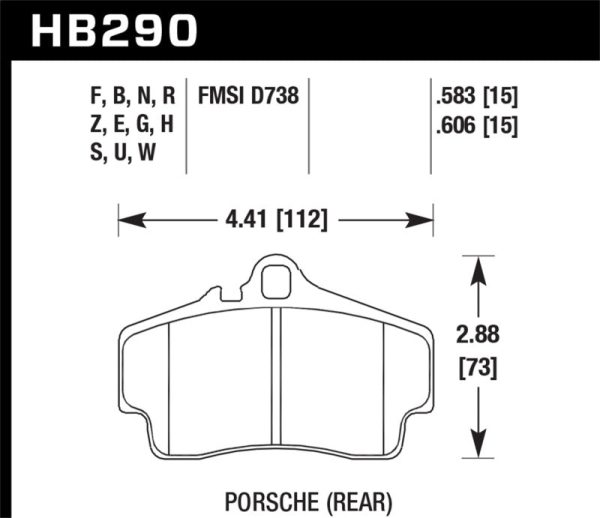 Hawk 98 Porsche 911 Targa   99-08 911 Carrera 4   00-06 Boxster S Blue 9012 Rear Brake Pads Hot on Sale