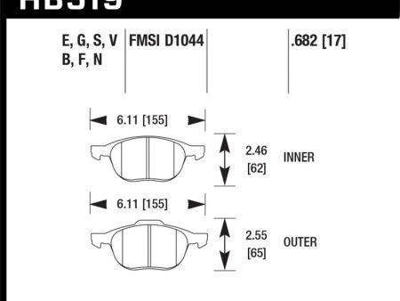 Hawk HP+ 08-09 Mazda 3   Ford  Volvo HP+ Street Front Brake Pads Fashion