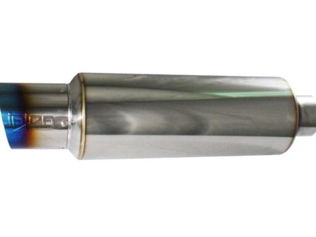 Injen 2 3 8 Universal Muffler w Titanium burnt rolled Tip and stainless steel resonated inner wall Online