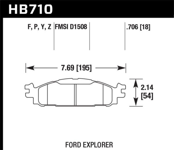 Hawk 11-13 Ford Explorer 12-13 Taurus SHO   12-13 Lincoln MKS MKT Super Duty Front Street Brake Pads Sale