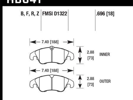 Hawk 10-14 Audi A5 HP+ Street Front Brake Pads Cheap