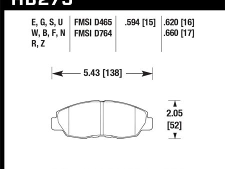 Hawk 95-99 Ford Taurus Sho   01-07 Ford Taurus HPS Street Front Brake Pads Fashion