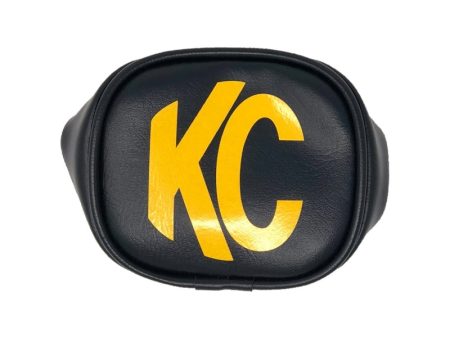 KC HiLiTES 3in. Rectangle Soft Cover (Pair) - Black w Yellow KC Logo Sale