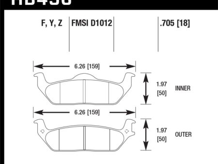 Hawk 04-11 Ford F-150    06-08 Lincoln Mark LT Performance Ceramic Rear Street Brake Pads Sale