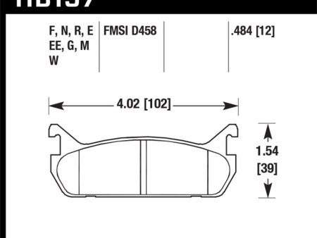 Hawk 89-93 Miata HP+ Street Rear Brake Pads (D458) Hot on Sale