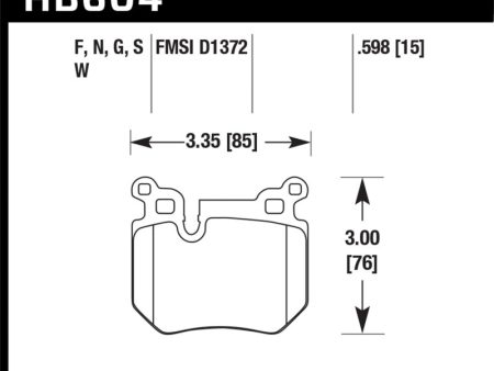 Hawk BMW 135i HP+ Street Rear Brake Pads Online Sale