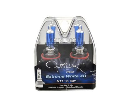 Hella Optilux XB Extreme Type H11 12V 80W Blue Bulbs - Pair For Sale