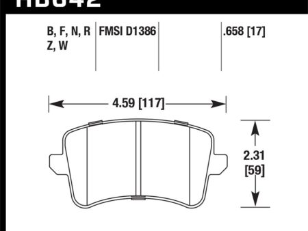 Hawk Performance 09-10 Audi A4 Quattro   08-11 A5 Quattro   09-11 Q5 Rear Ceramic Street Brake Pads For Cheap