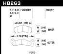 Hawk 87-93 Ford Mustang GT LX DTC-30 Race Front Brake Pads Fashion