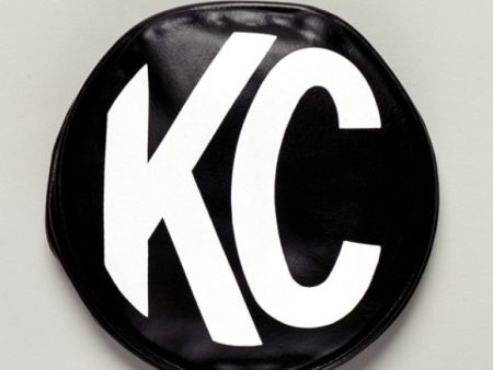 KC HiLiTES 6in. Round Soft Cover (Pair) - Black w White KC Logo For Discount