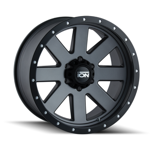 ION Type 134 17x8.5   5x127 BP   -6mm Offset   83.82mm Hub Matte Gunmetal Black Beadlock Wheel Online Hot Sale