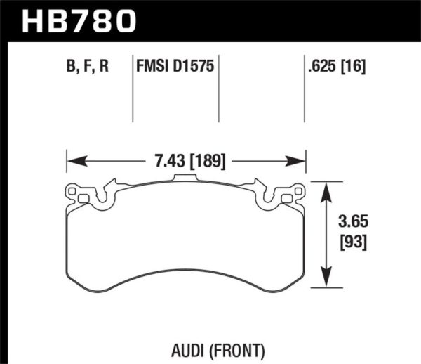 Hawk 2016 Audi A8 Front High Performance Brake Pads Online now