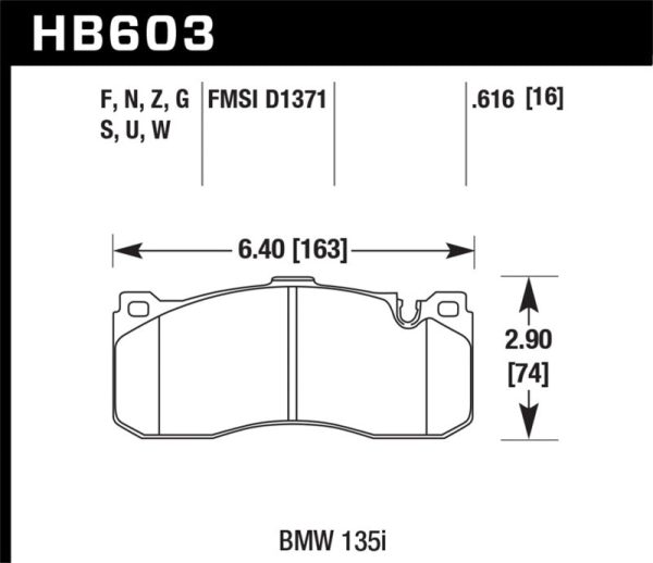 Hawk BMW 135i HT-10 Race Front Brake Pads Supply