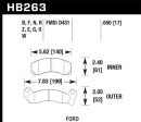 Hawk 87-93 Ford Mustang GT LX DTC-30 Race Front Brake Pads Fashion