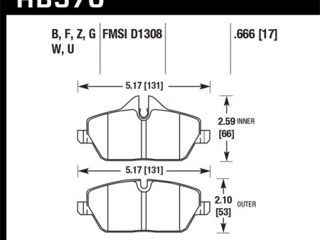 Hawk 07-15 Mini Cooper   08-14 Mini Cooper Clubman HPS 5.0 Street Front Brake Pads Discount