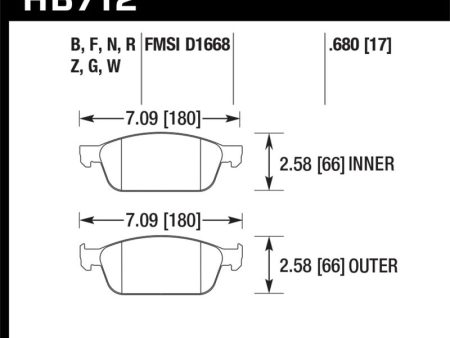 Hawk 13 Ford Focus Performance Ceramic Front Street Brake Pads Hot on Sale