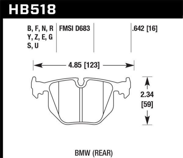 Hawk BMW 3 5 7Series M3 M5 X3 X5 Z4 Z8   Land Rover Range Rover Blue 9012 Race Rear Brake Pads For Cheap