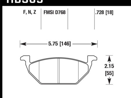 Hawk HPS 5.0 Street Brake Pads - Front Online now