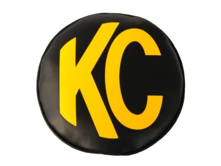 KC HiLiTES 6in. Round Soft Cover (Pair) - Black w Yellow KC Logo Online Sale