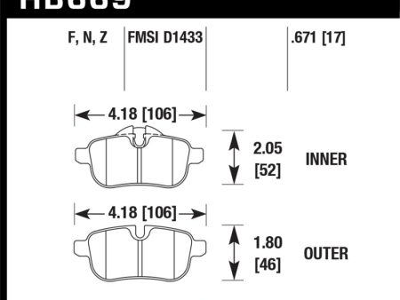 Hawk 09-12 BMW Z4 Rear Street Brake Pads Sale