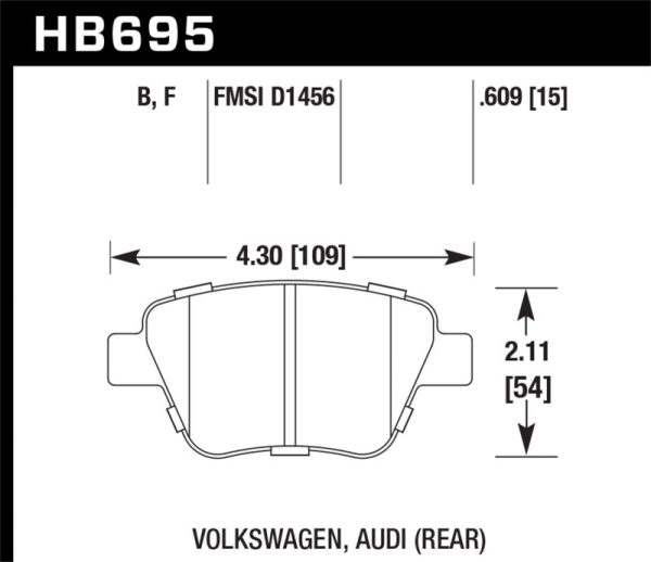 Hawk 12 Audi A3   11-12 VW Golf GTI Jetta S Jetta SE Jetta SEL Jetta TDI HPS Street Rear Brake Pads Online Sale